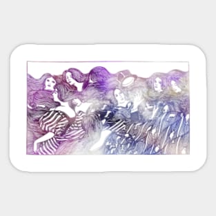 Hair Sea In Amethyst Sticker